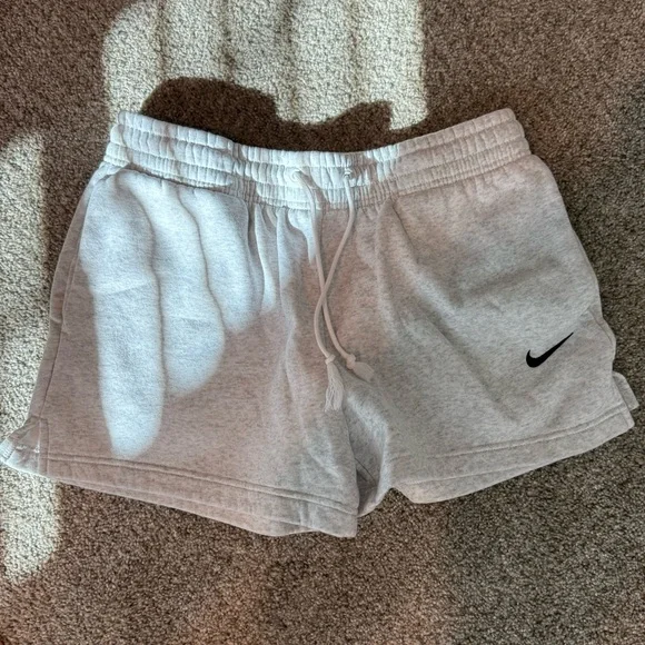 Nike Women's Athletic Light Gray Shorts - Picture 1 of 3